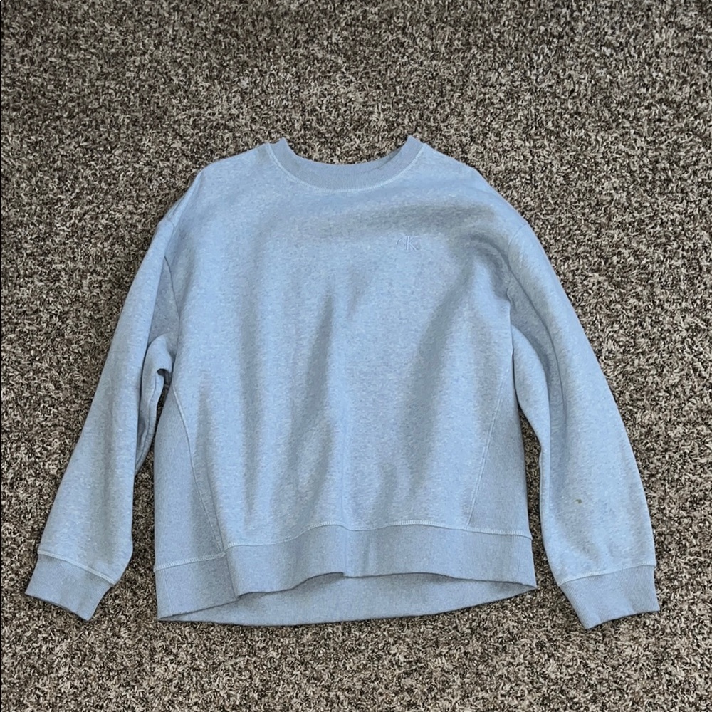 Light Blue Calvin Klein Crewneck Sweatshirt Loose fit